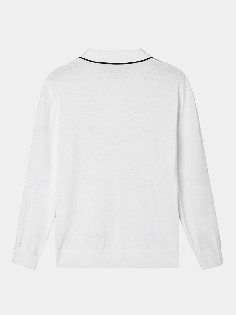Ivory Elite Long Sleeve Polo – Leviana