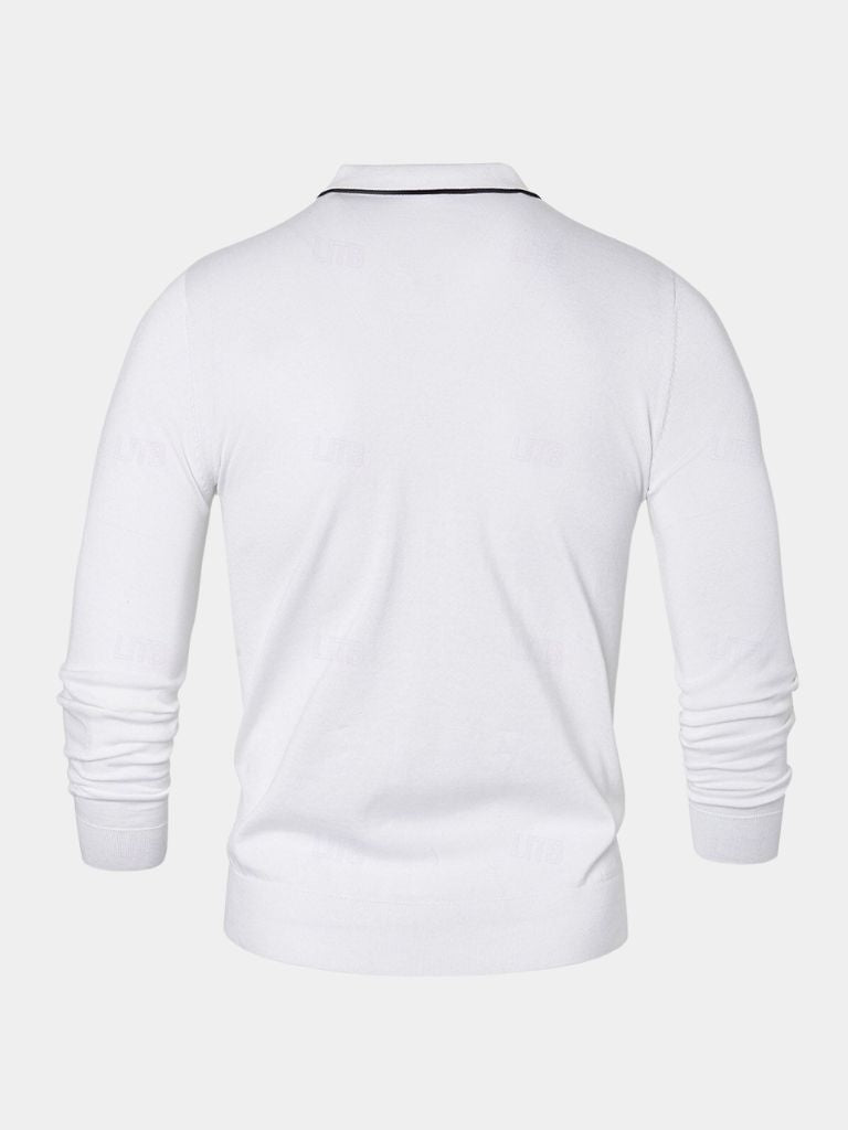 Ivory Elite Long Sleeve Polo – Leviana