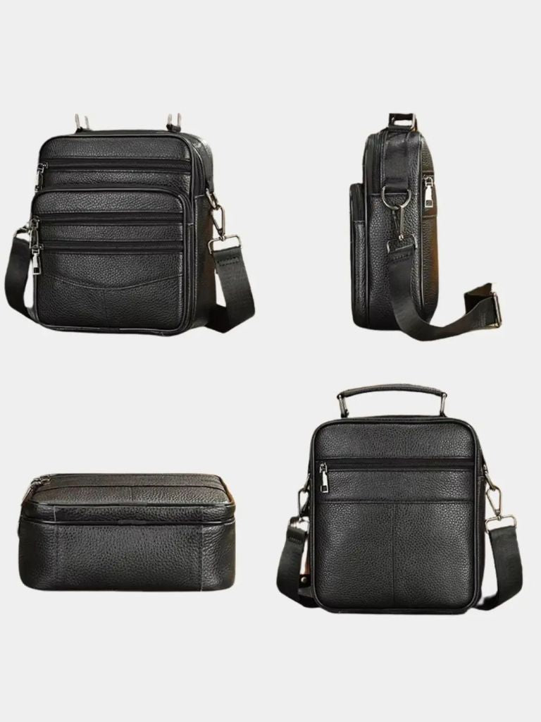 Cross and Crown Leather Handbag