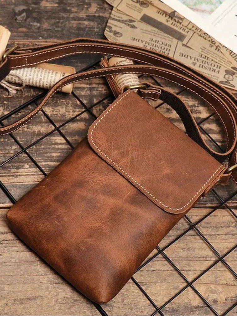 Leviana Men's Mini Leather Crossbody Bag
