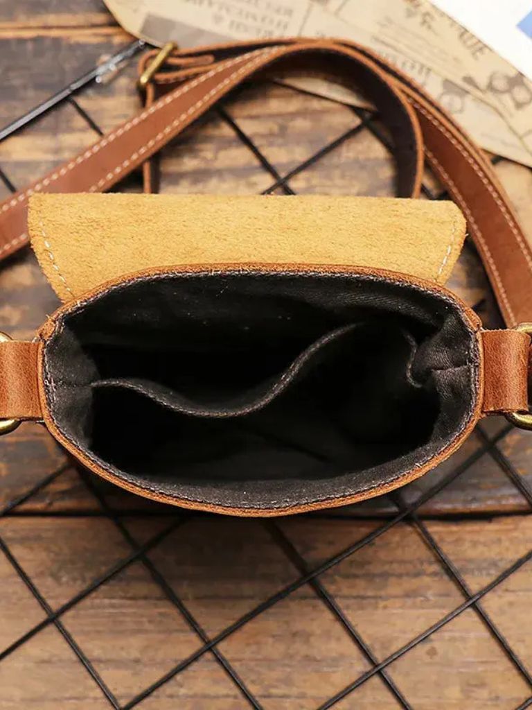 Leviana Men's Mini Leather Crossbody Bag