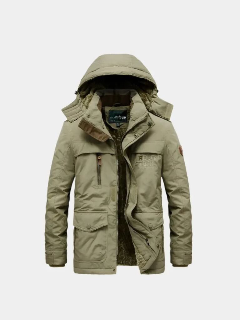 Leviana Military-Style Hooded Jacket