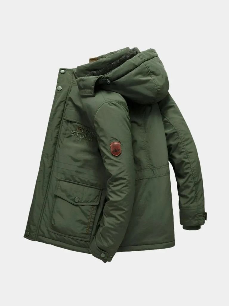 Leviana Military-Style Hooded Jacket