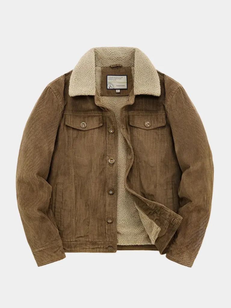 Leviana Vintage-Inspired Minimalist Corduroy Jacket