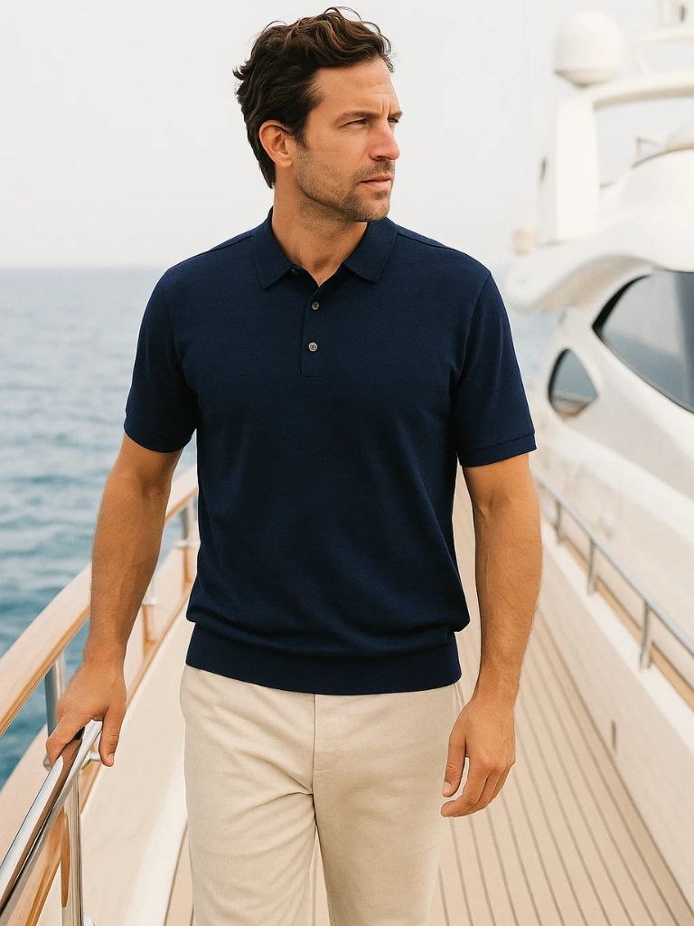 Navy Windsor Polo – Leviana