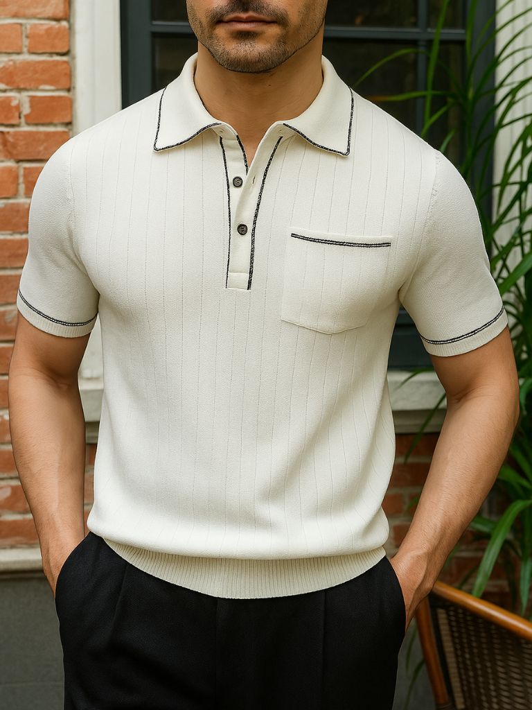 Old Money Knit Polo - Leviana