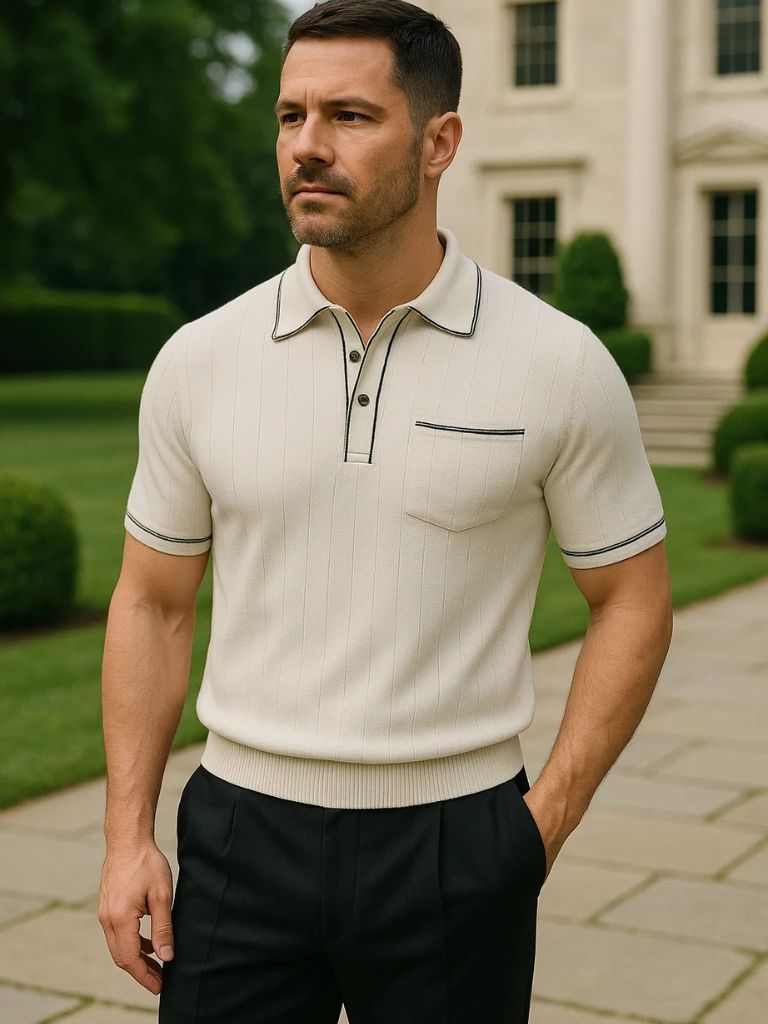 Old Money Knit Polo - Leviana