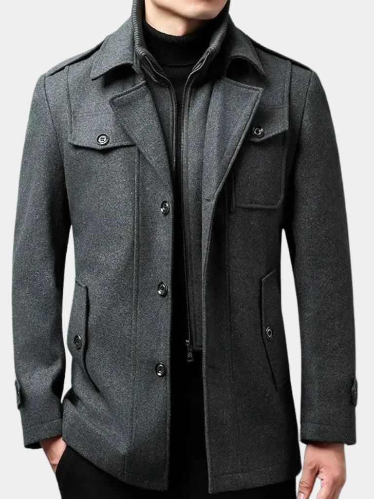 Leviana Vintage-Inspired Two-Piece Winter Coat