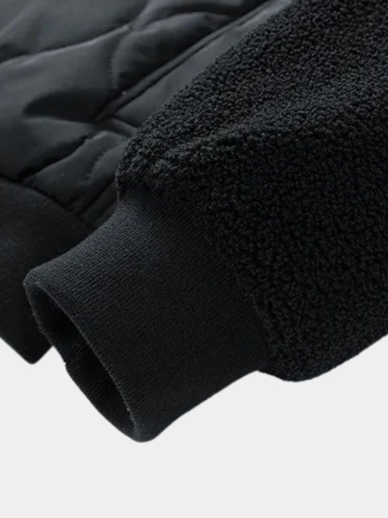 Leviana Padded Sherpa Sleeve Bomber Jacket