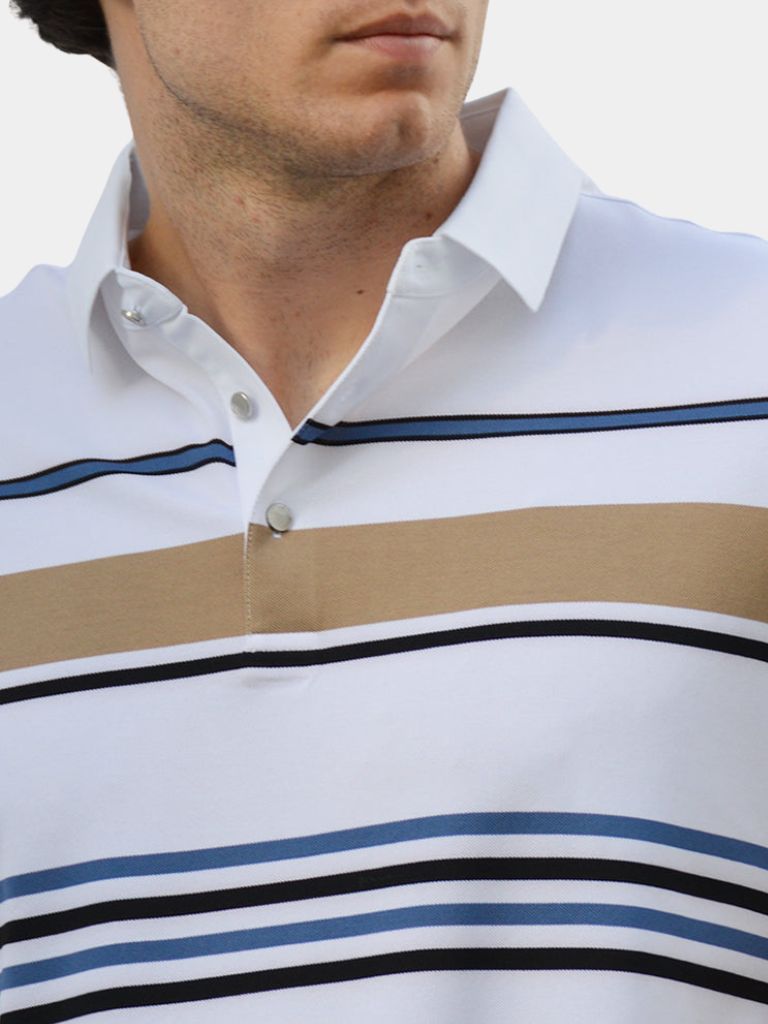 Sunset Striped Polo – Leviana