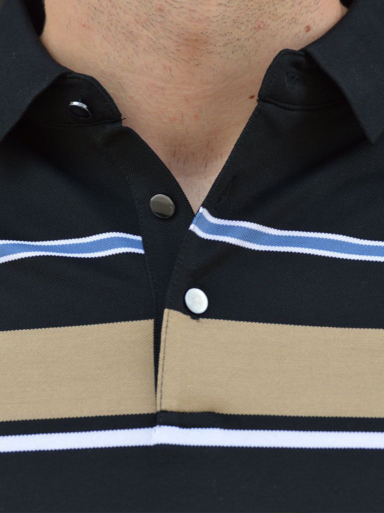 Sunset Striped Polo – Leviana