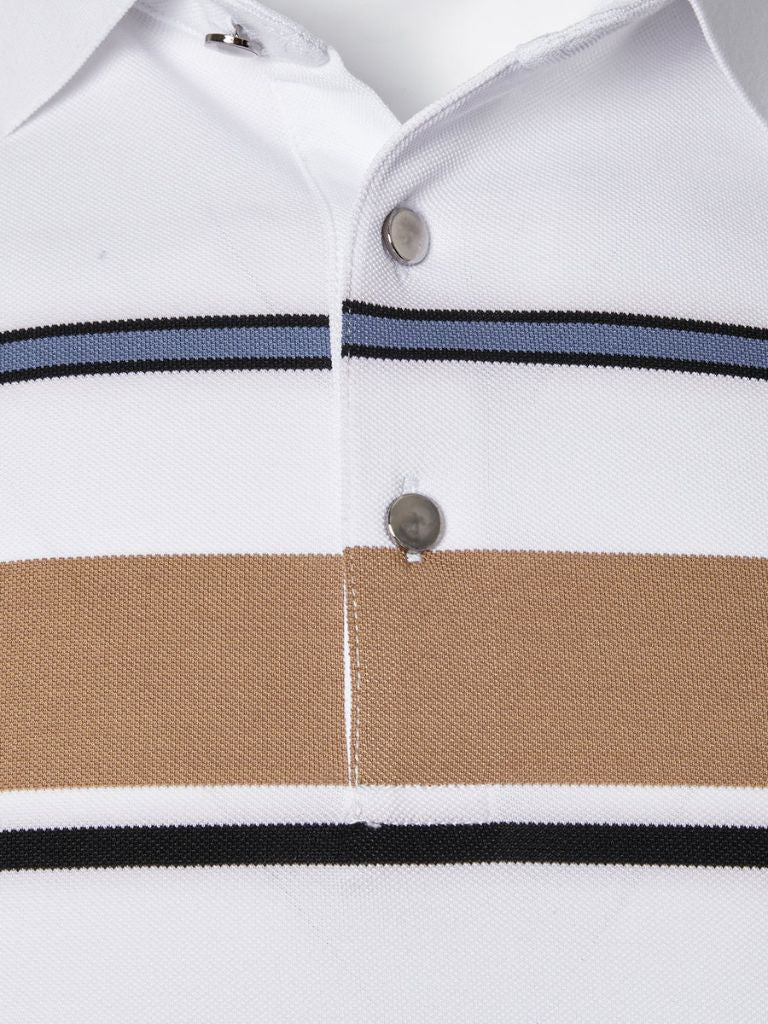 Sunset Striped Polo – Leviana