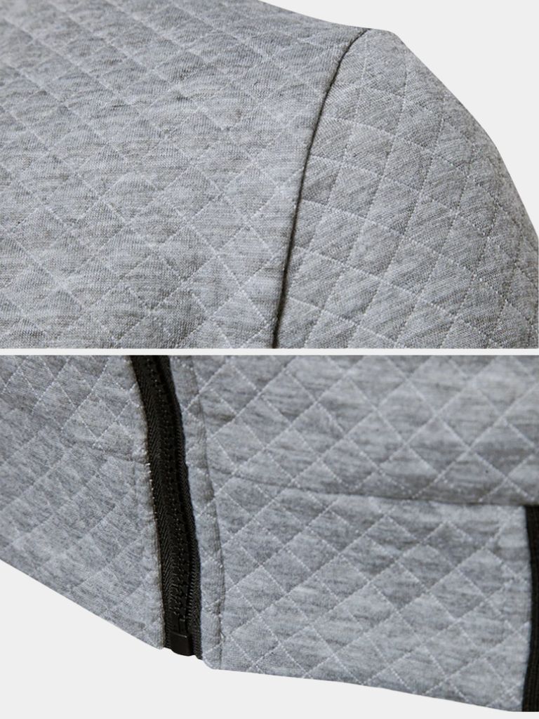Leviana Casual Textured Bomber Jacket