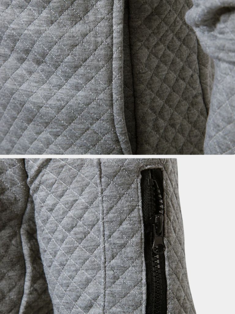 Leviana Casual Textured Bomber Jacket