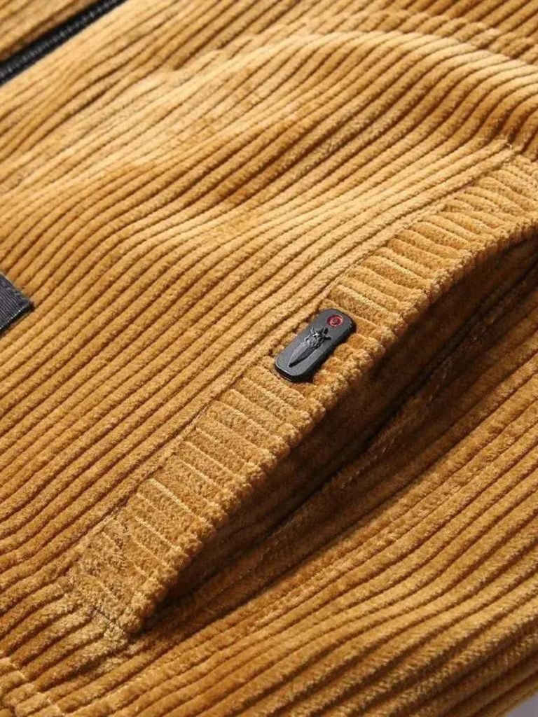 Leviana Corduroy Thermal Windbreaker Jacket