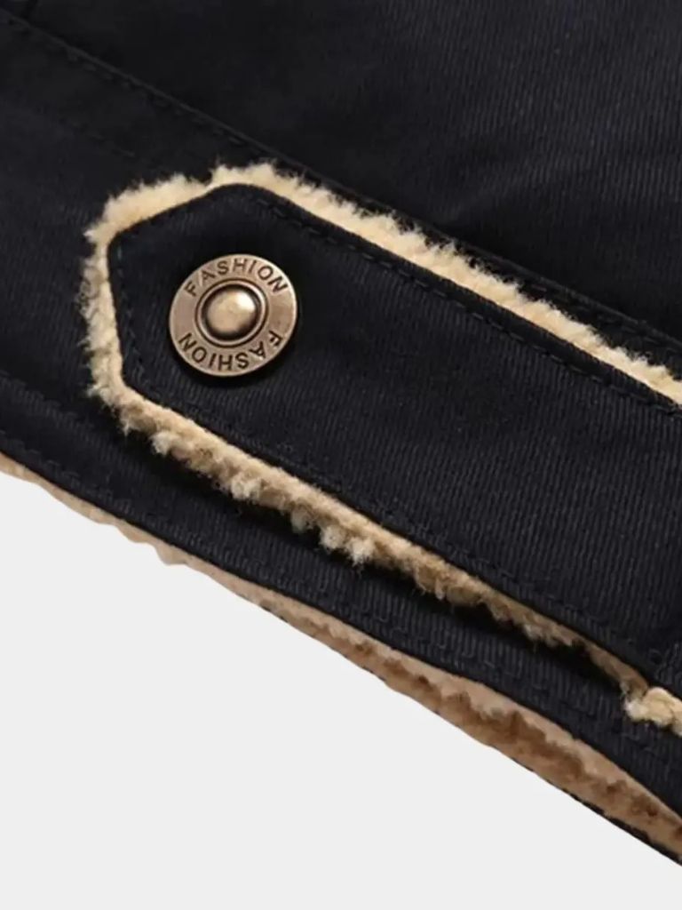Retro Fleece Bomber Jacket - Leviana