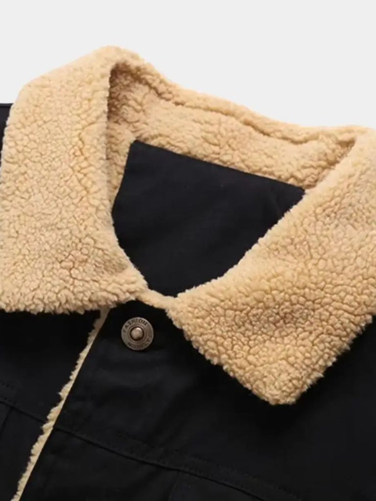 Retro Fleece Bomber Jacket - Leviana