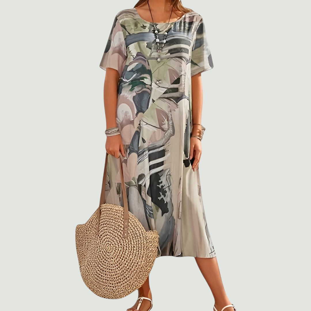 Leviana – Elegant and Lightweight Summer Midi-Length Dress