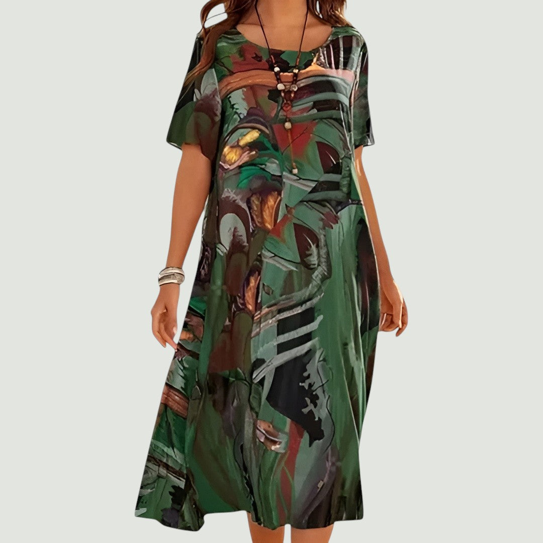 Leviana – Elegant and Lightweight Summer Midi-Length Dress