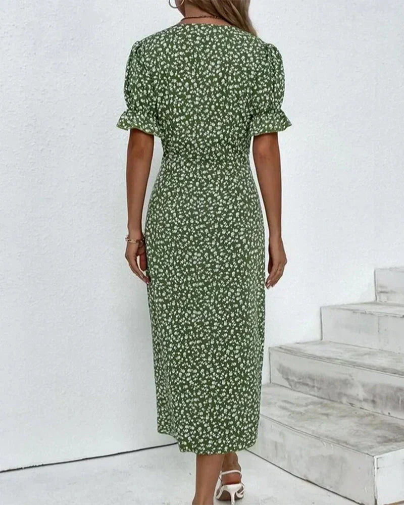 Leviana | Robe à Imprimé Floral Élégante