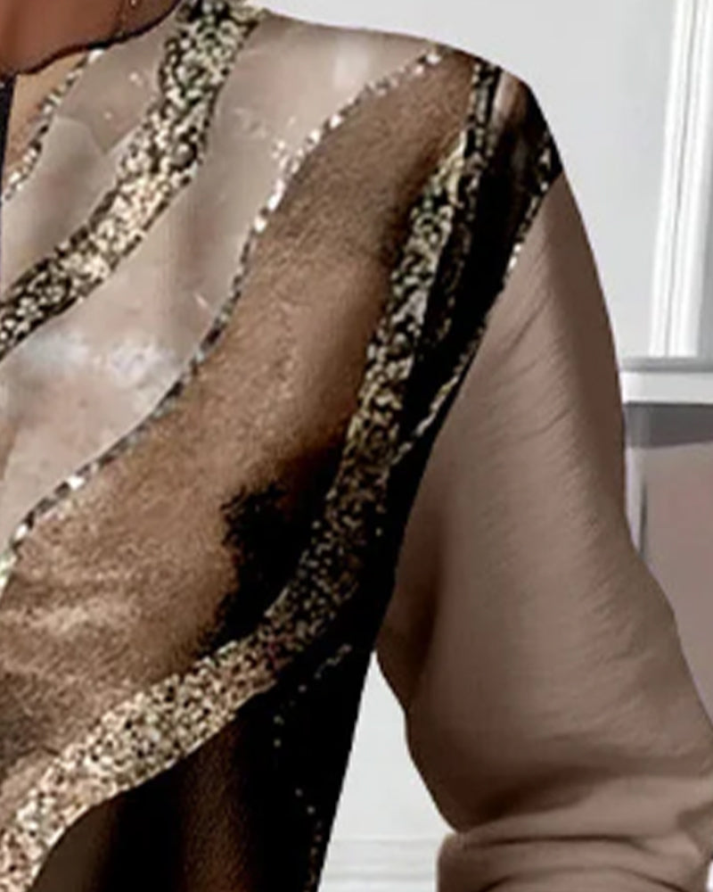 Janelle | Luxe Abstract Zip Sweatshirt