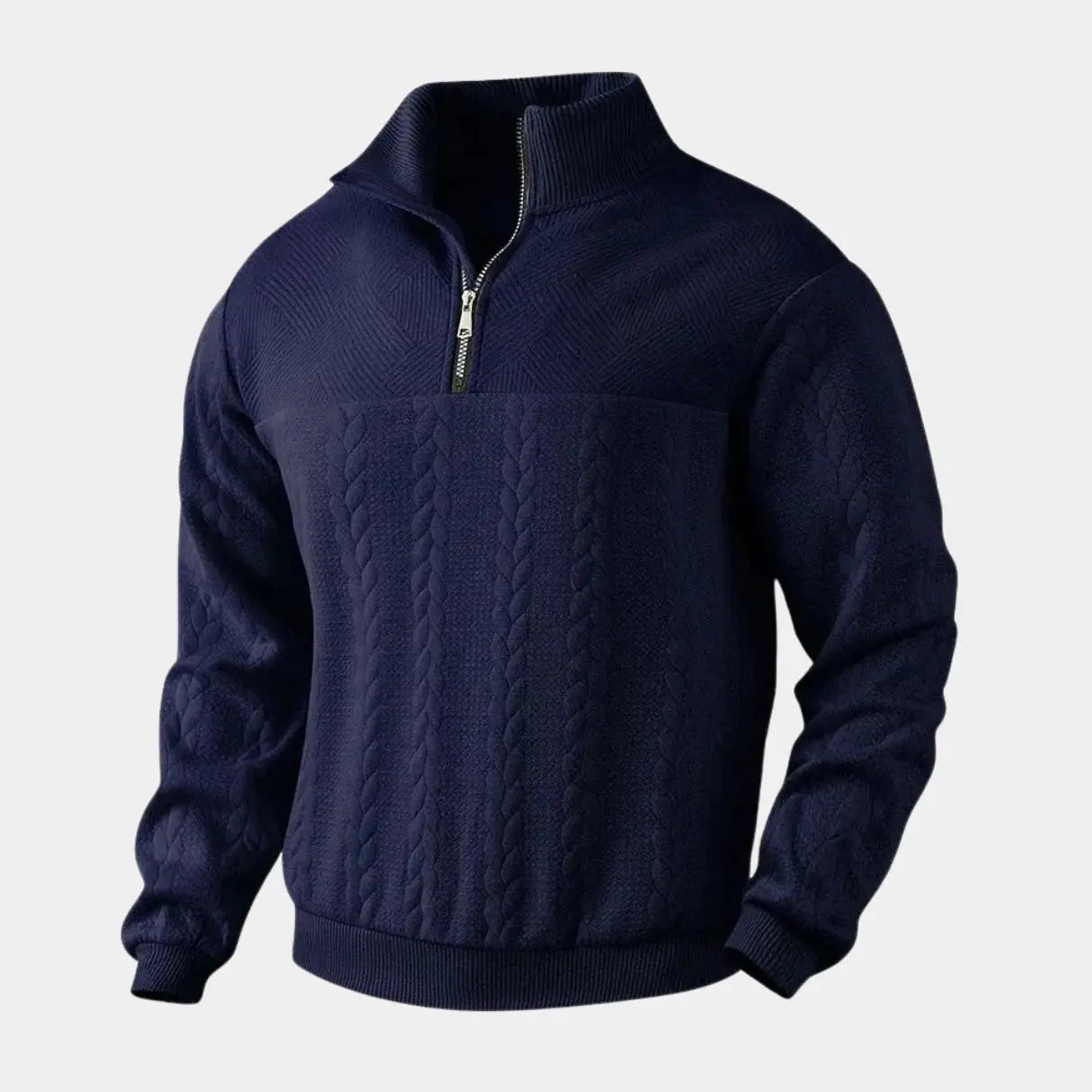 Henry Essential Zip Collar Sweater - Leviana