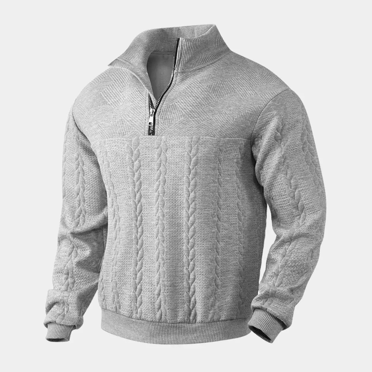 Henry Essential Zip Collar Sweater - Leviana