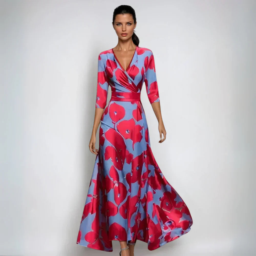 Leviana | Elegant Floral Wrap Dress