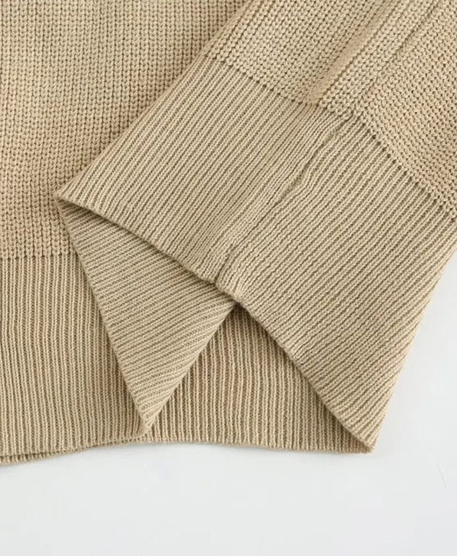 Essential Sweater with Zipped Polo - Leviana