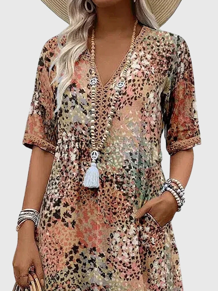 Yvonna™ | Chic Floral Midi Dress