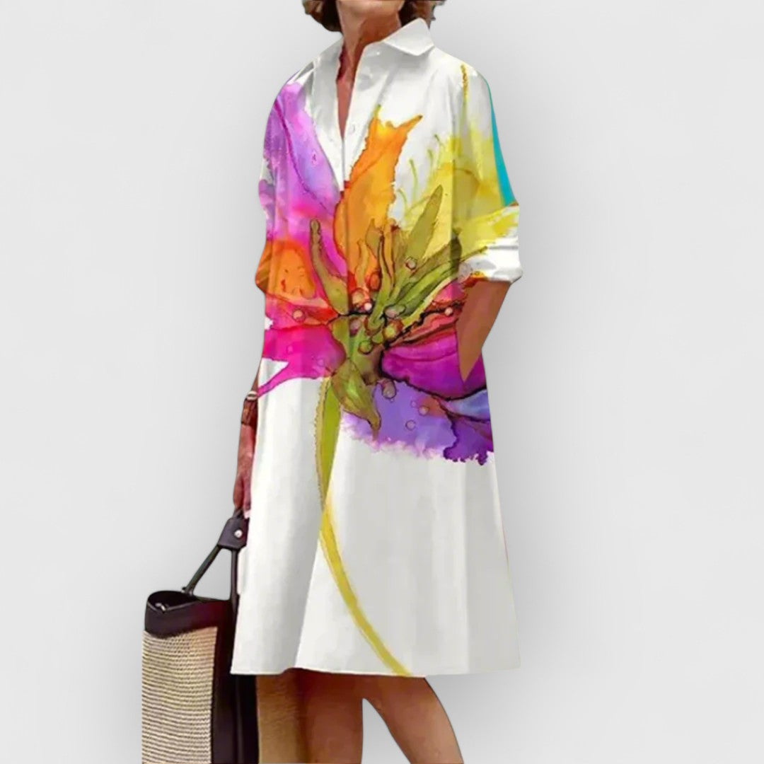 Scarlett | Robe blanche à fleurs