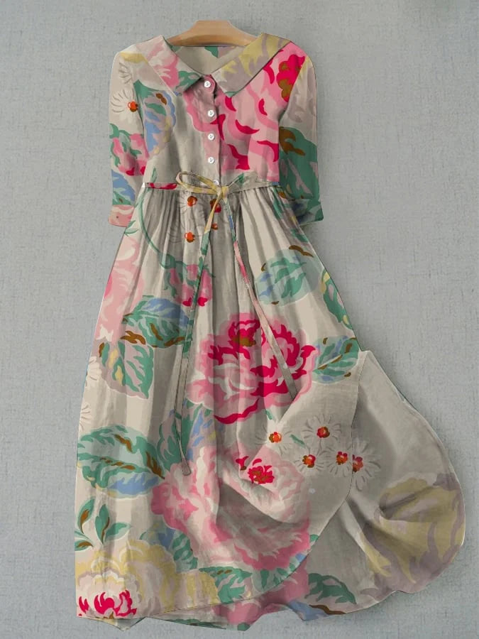 Livia - Robe florale élégante à manches courtes