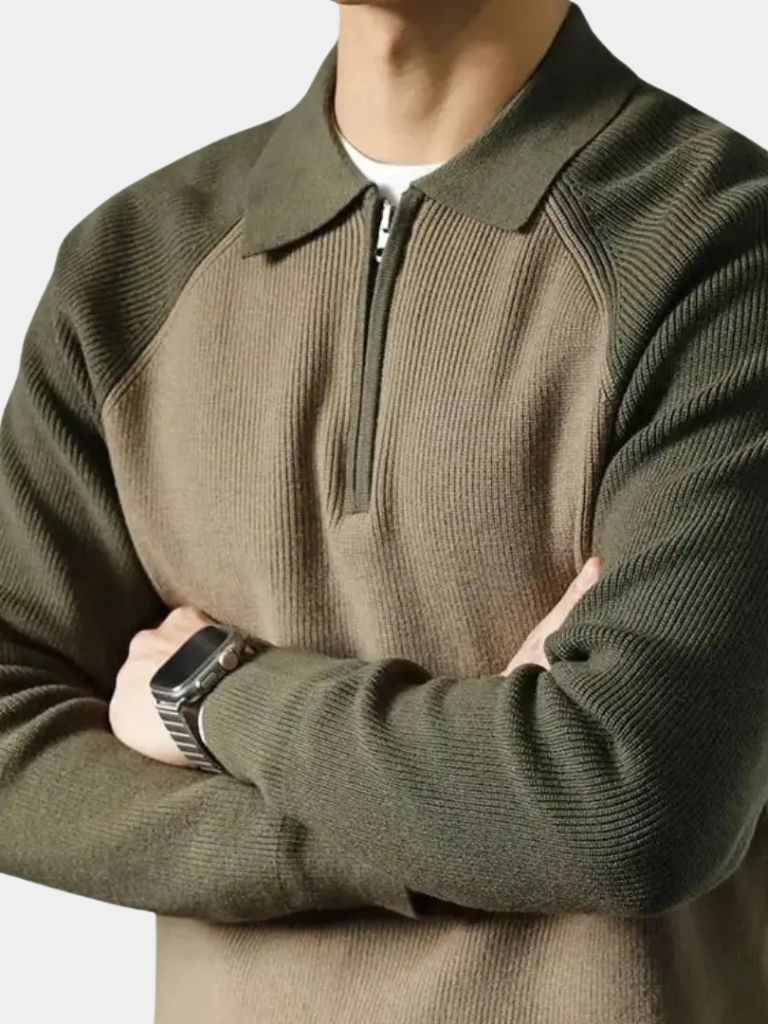 Raglan Zip Sweater - Leviana