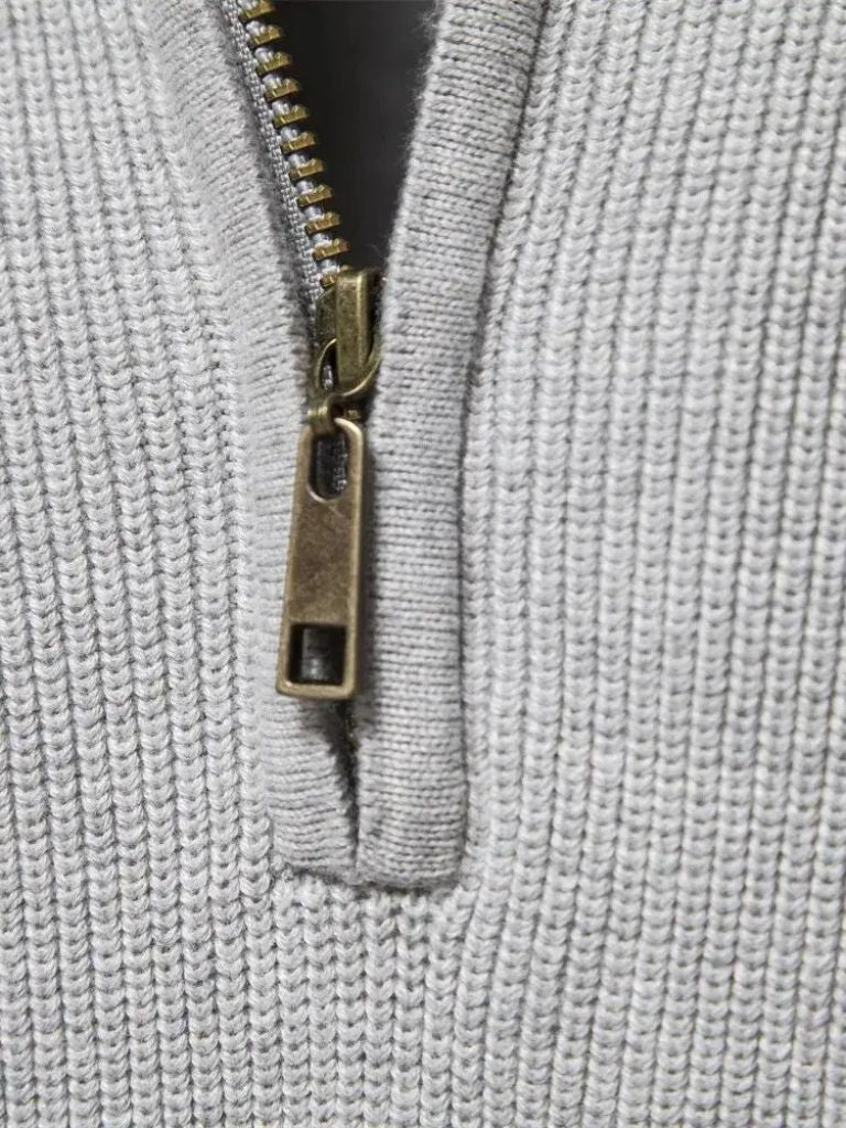 Elegant Zip-Up Sweater - Leviana