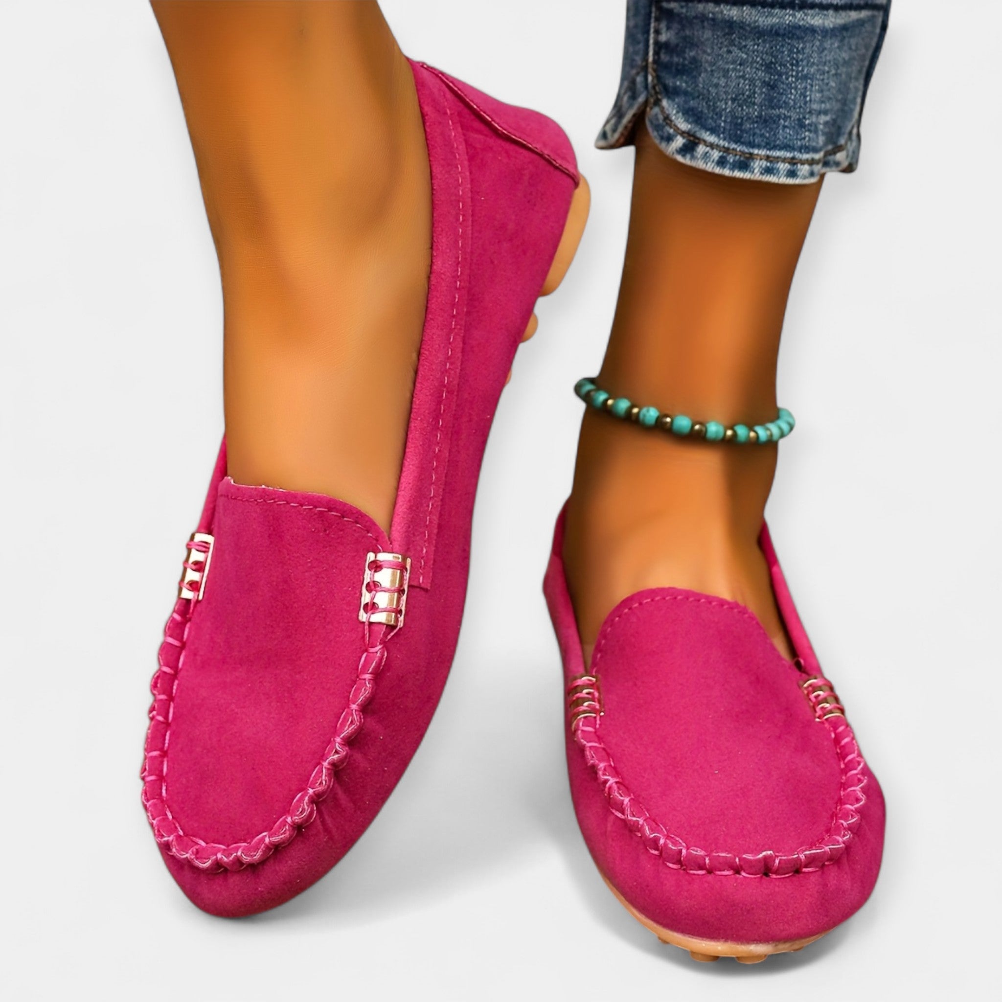 Mocassins avec Détail Métallique