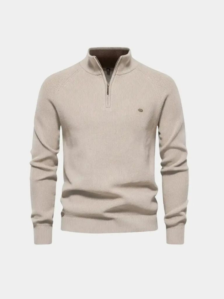 Elegant Zip-Up Sweater - Leviana