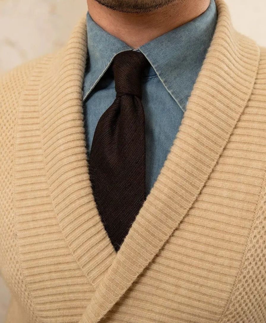 Elegant British Knitted Cardigan - Leviana