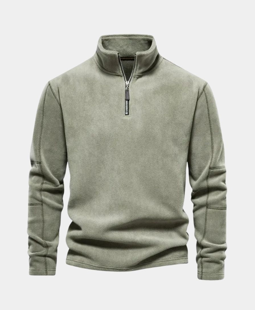High Neck Zip Sweater Alpine - Leviana