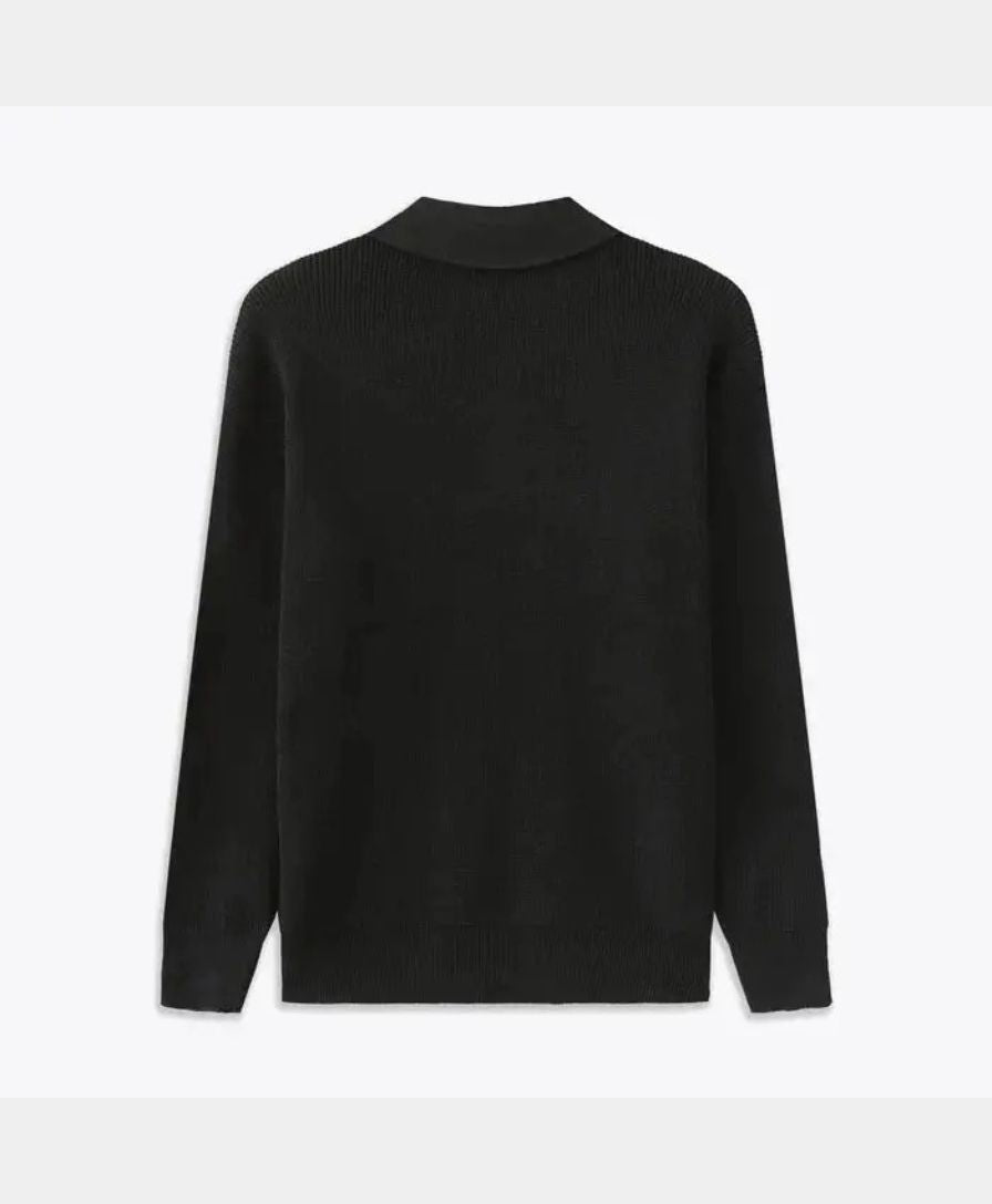 Essential Sweater with Zipped Polo - Leviana