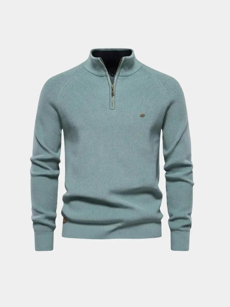 Elegant Zip-Up Sweater - Leviana