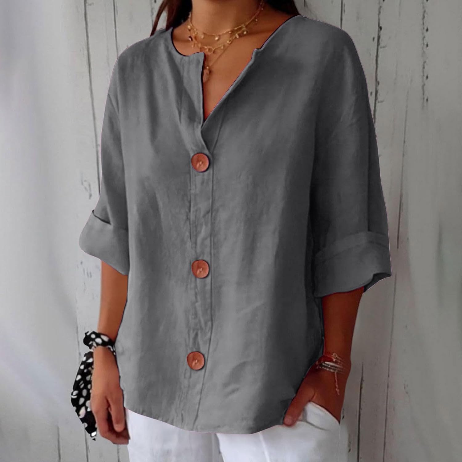 Leviana | Casual Linen Blouse