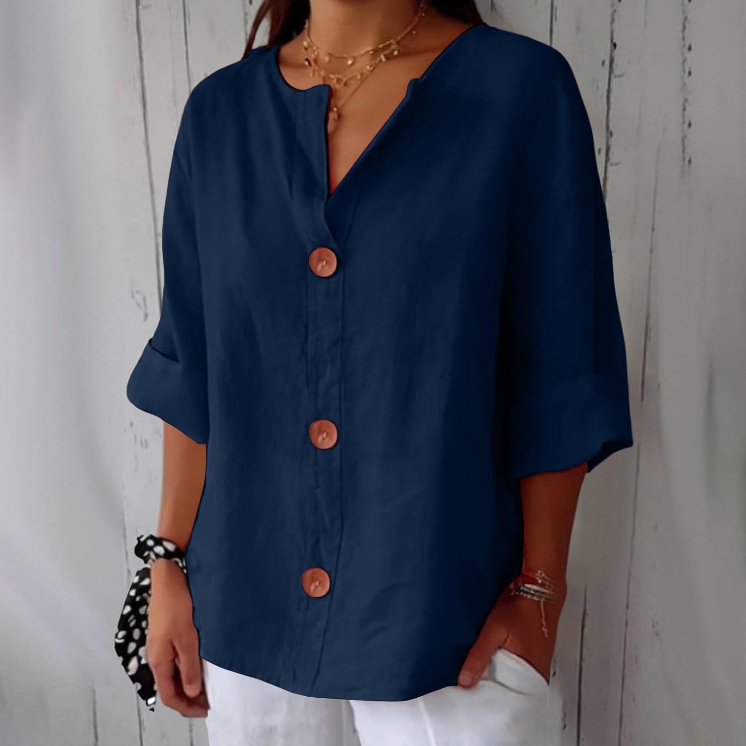Leviana | Casual Linen Blouse