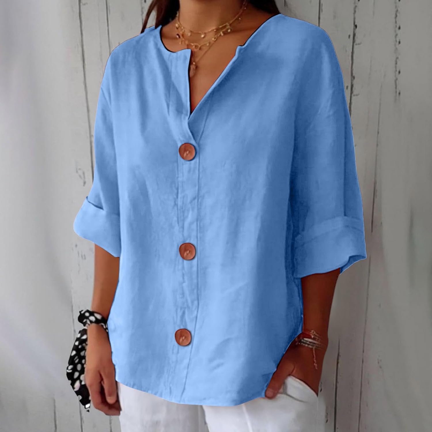 Leviana | Casual Linen Blouse