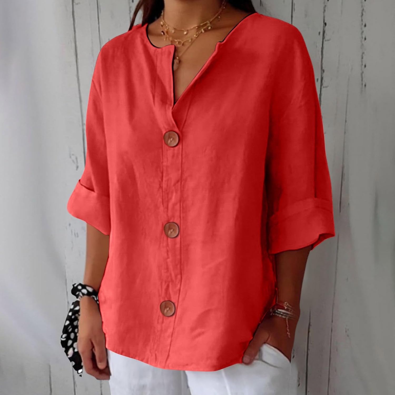 Leviana | Casual Linen Blouse