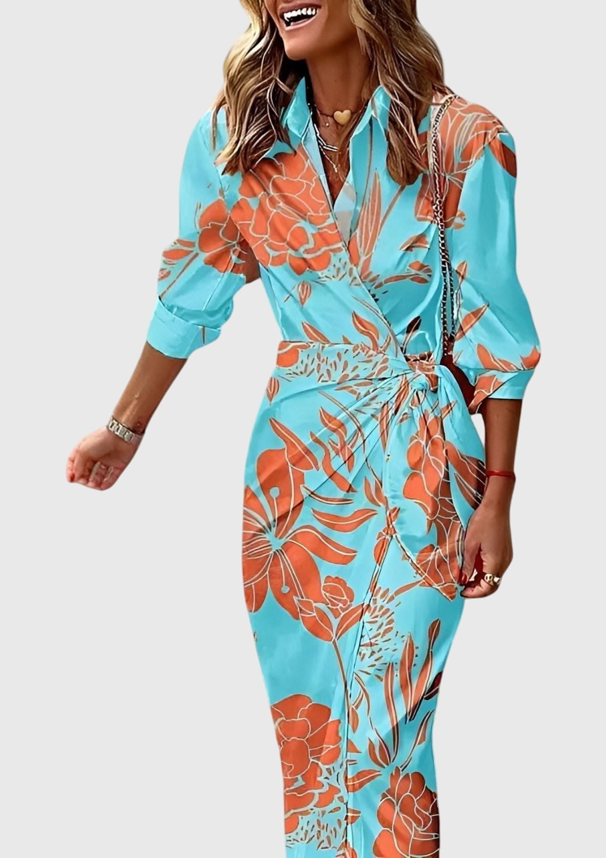 Everly™ | Stylish Printed Wrap Dress