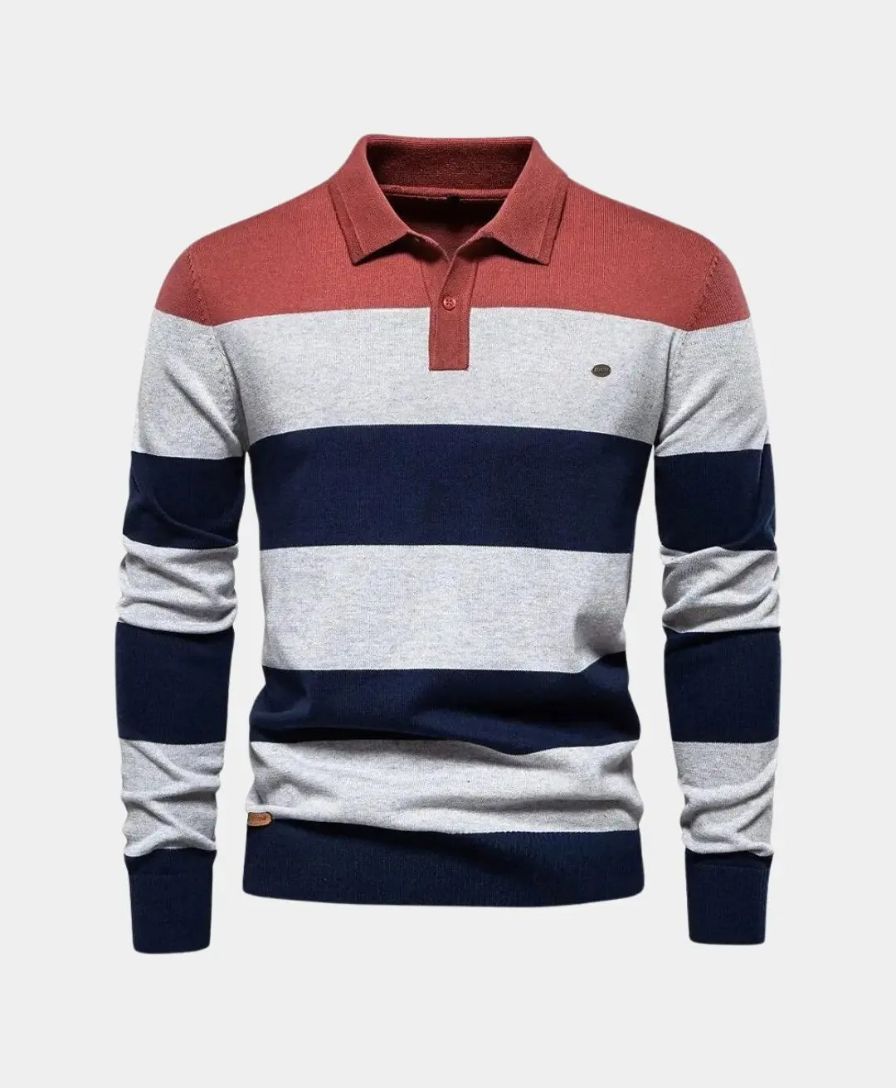 Colorful Hooded Sweatshirt with Half-Zip - Leviana