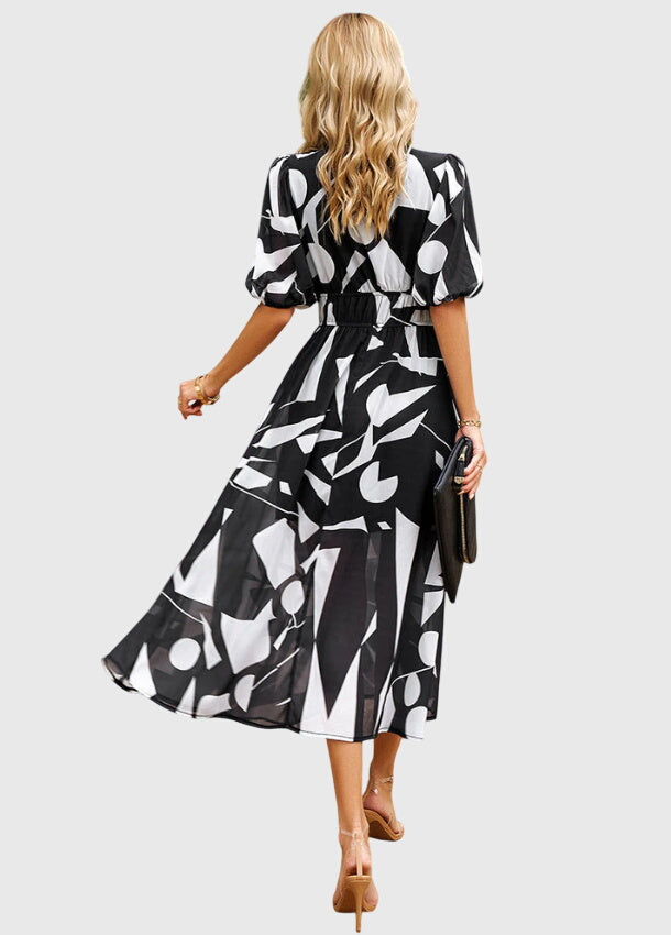 Merlin™ | Elegant Floral Midi Dress