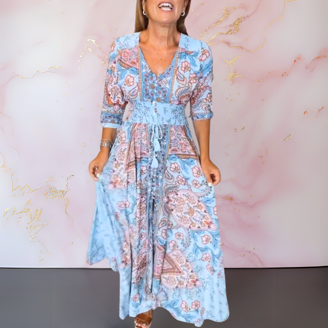 Marga | Robe d'été élégante avec décolleté en V