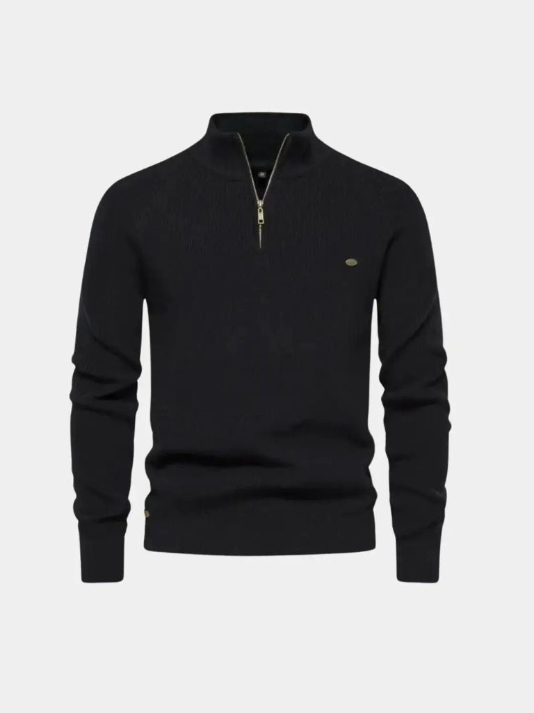 Elegant Zip-Up Sweater - Leviana