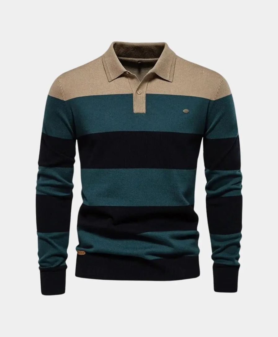 Colorful Hooded Sweatshirt with Half-Zip - Leviana